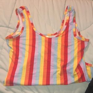 Rainbow stripped bodysuit